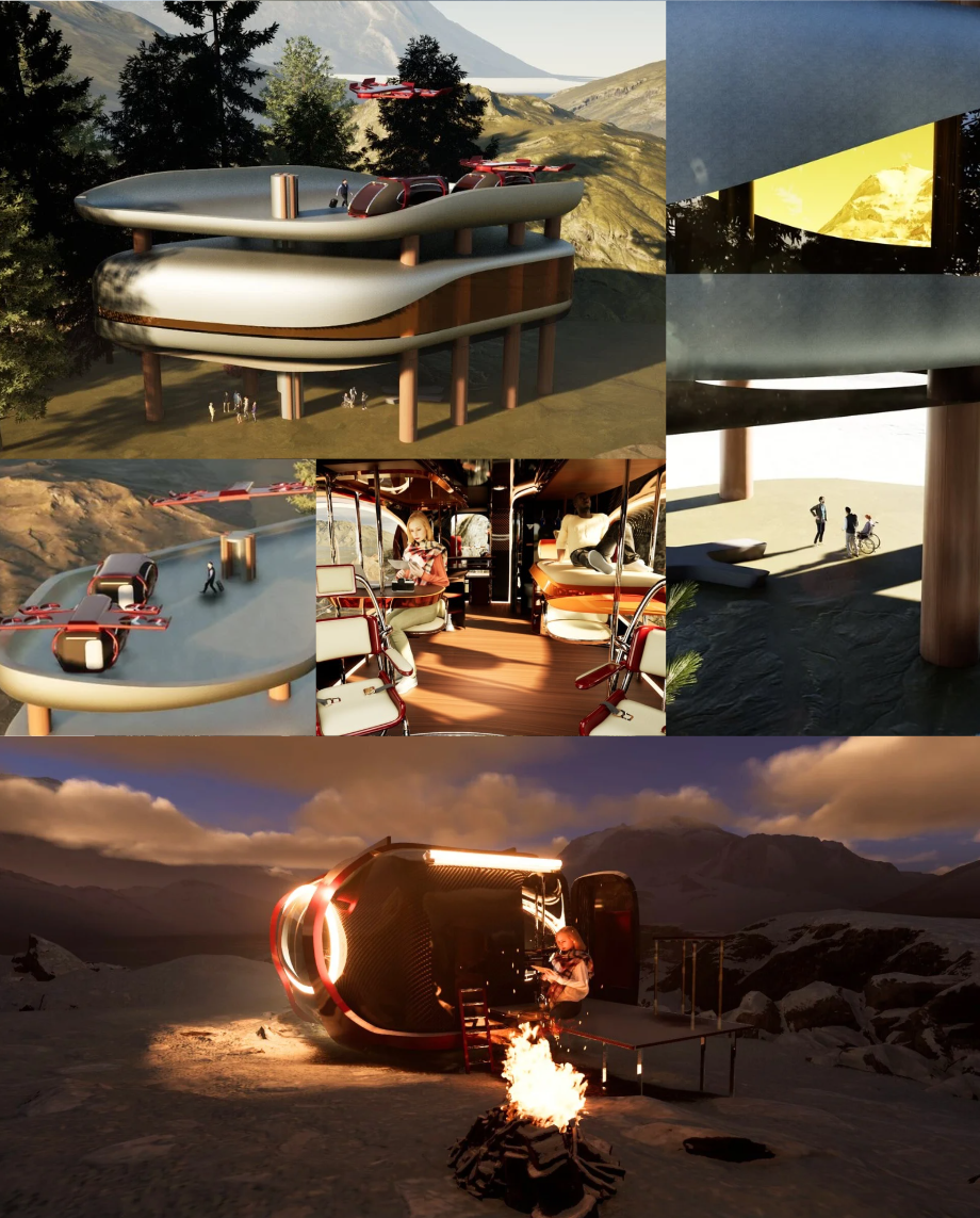 Form inspiration renders for the Eblen-Kamper